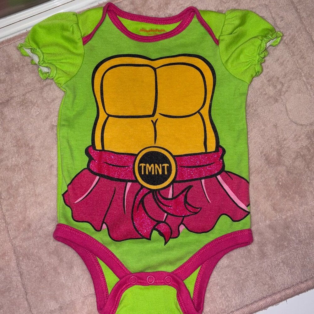 2016 Nickelodeon TMNT Archive Baby Girl Tutu Bodysuit 3-6M Y2K Style Kidcore EUC